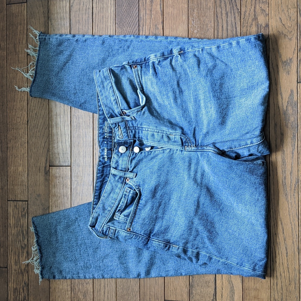 Old Navy Button Fly High Rise Straight Jeans Size 6